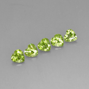  ct natürliche grüner Peridot-Edelsteine, Herzform, VVS-VS