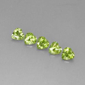  ct natürliche grüner Peridot-Edelsteine, Herzform, VVS-VS