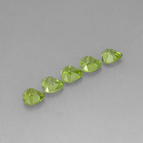 ct natürliche grüner Peridot-Edelsteine, Herzform, VVS-VS