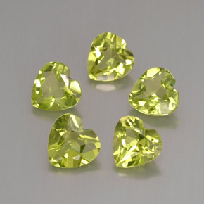  ct natürliche grüner Peridot-Edelsteine, Herzform, VVS-VS