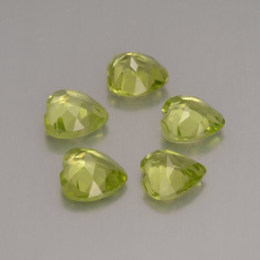  ct natürliche grüner Peridot-Edelsteine, Herzform, VVS-VS