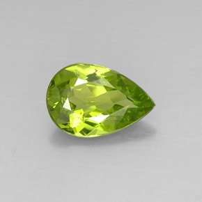 2,85 ctw natürlicher grüner Peridot, Birnenform, VVS-VS