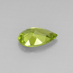 2,85 ctw natürlicher grüner Peridot, Birnenform, VVS-VS