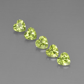  ct natürliche grüner Peridot-Edelsteine, Herzform, VS