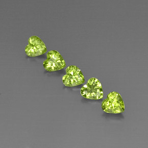  ct natürliche grüner Peridot-Edelsteine, Herzform, VS