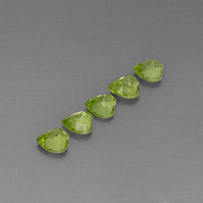  ct natürliche grüner Peridot-Edelsteine, Herzform, VS