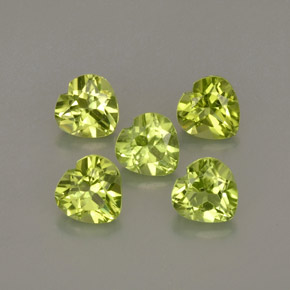  ct natürliche grüner Peridot-Edelsteine, Herzform, VS