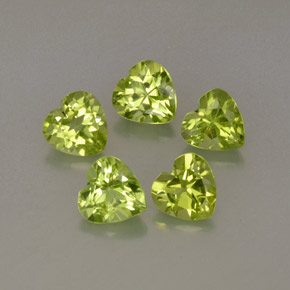  ct natürliche grüner Peridot-Edelsteine, Herzform, VS