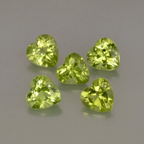  ct natürliche grüner Peridot-Edelsteine, Herzform, VS