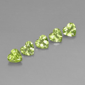  ct natürliche grüner Peridot-Edelsteine, Herzform, VS