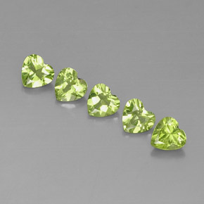  ct natürliche grüner Peridot-Edelsteine, Herzform, VS