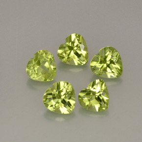  ct natürliche grüner Peridot-Edelsteine, Herzform, VS