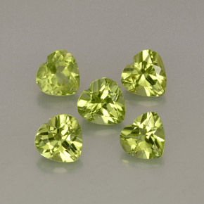  ct natürliche grüner Peridot-Edelsteine, Herzform, VS