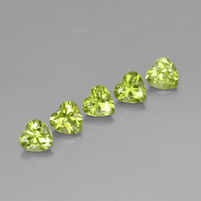  ct natürliche grüner Peridot-Edelsteine, Herzform, VS