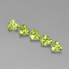  ct natürliche grüner Peridot-Edelsteine, Herzform, VS