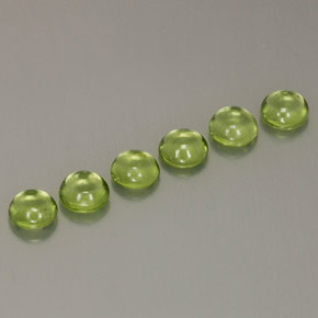  ct natürliche grüner Peridot-Edelsteine, Rundschliff, Transparent