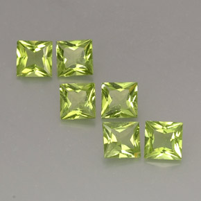  ct natürliche grüner Peridot-Edelsteine, Quadrat, VS