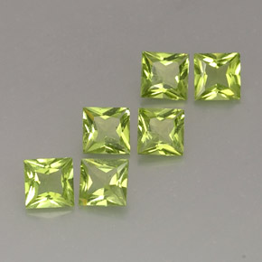  ct natürliche grüner Peridot-Edelsteine, Quadrat, VS