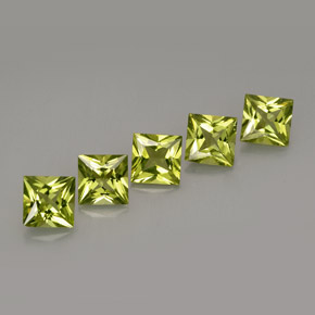  ct natürliche grüner Peridot-Edelsteine, Quadrat, VS