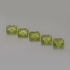  ct natürliche grüner Peridot-Edelsteine, Quadrat, VS