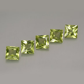  ct natürliche grüner Peridot-Edelsteine, Quadrat, VS