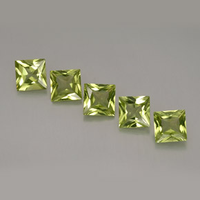  ct natürliche grüner Peridot-Edelsteine, Quadrat, VS