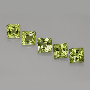  ct natürliche grüner Peridot-Edelsteine, Quadrat, VS
