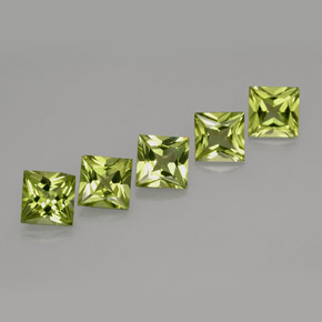  ct natürliche grüner Peridot-Edelsteine, Quadrat, VS