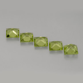  ct natürliche grüner Peridot-Edelsteine, Quadrat, VS
