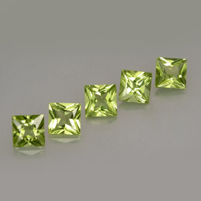  ct natürliche grüner Peridot-Edelsteine, Quadrat, VS