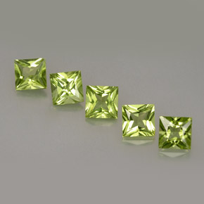  ct natürliche grüner Peridot-Edelsteine, Quadrat, VS