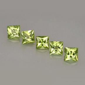  ct natürliche grüner Peridot-Edelsteine, Quadrat, VS