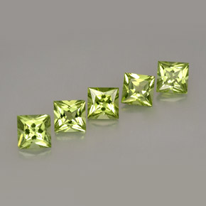  ct natürliche grüner Peridot-Edelsteine, Quadrat, VS