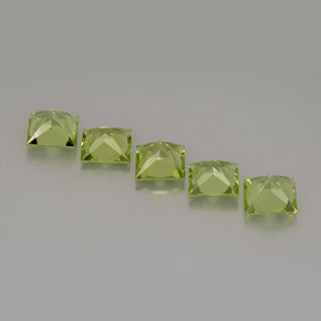  ct natürliche grüner Peridot-Edelsteine, Quadrat, VS