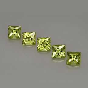  ct natürliche grüner Peridot-Edelsteine, Quadrat, VS