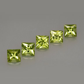  ct natürliche grüner Peridot-Edelsteine, Quadrat, VS