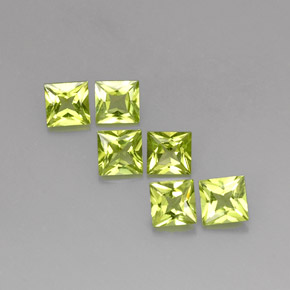  ct natürliche grüner Peridot-Edelsteine, Quadrat, VS