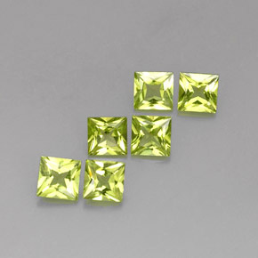  ct natürliche grüner Peridot-Edelsteine, Quadrat, VS