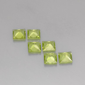 ct natürliche grüner Peridot-Edelsteine, Quadrat, VS