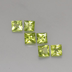  ct natürliche grüner Peridot-Edelsteine, Quadrat, VS