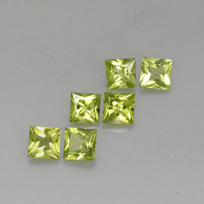  ct natürliche grüner Peridot-Edelsteine, Quadrat, VS