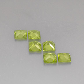  ct natürliche grüner Peridot-Edelsteine, Quadrat, VS
