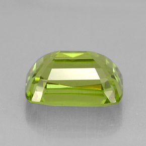 5,74 ctw natürlicher grüner Peridot, Kissenschliff, VVS