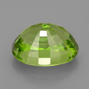 5,82 ctw natürlicher grüner Peridot, Oval Schliff, VVS