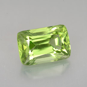 5,00 ctw natürlicher grüner Peridot, Kissenschliff, VS