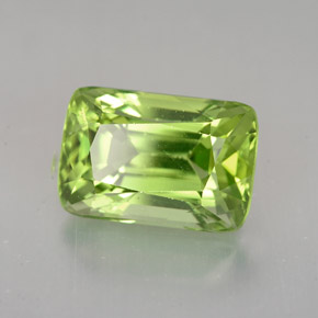 5,00 ctw natürlicher grüner Peridot, Kissenschliff, VS