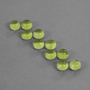  ct natürliche grüner Peridot-Edelsteine, Rundschliff, Transparent