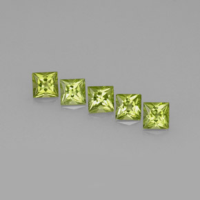  ct natürliche grüner Peridot-Edelsteine, Quadrat, VVS-VS