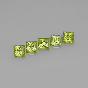  ct natürliche grüner Peridot-Edelsteine, Quadrat, VVS-VS