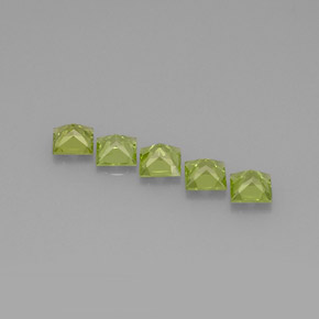 ct natürliche grüner Peridot-Edelsteine, Quadrat, VVS-VS